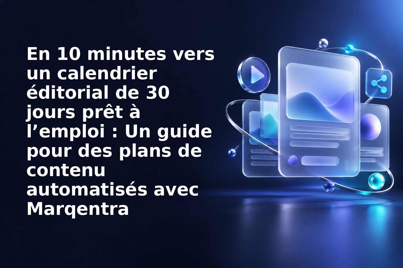 En 10 minutes vers un calendrier éditorial de 30 jours prêt à l’emploi : Un guide pour des plans de contenu automatisés avec Marqentra