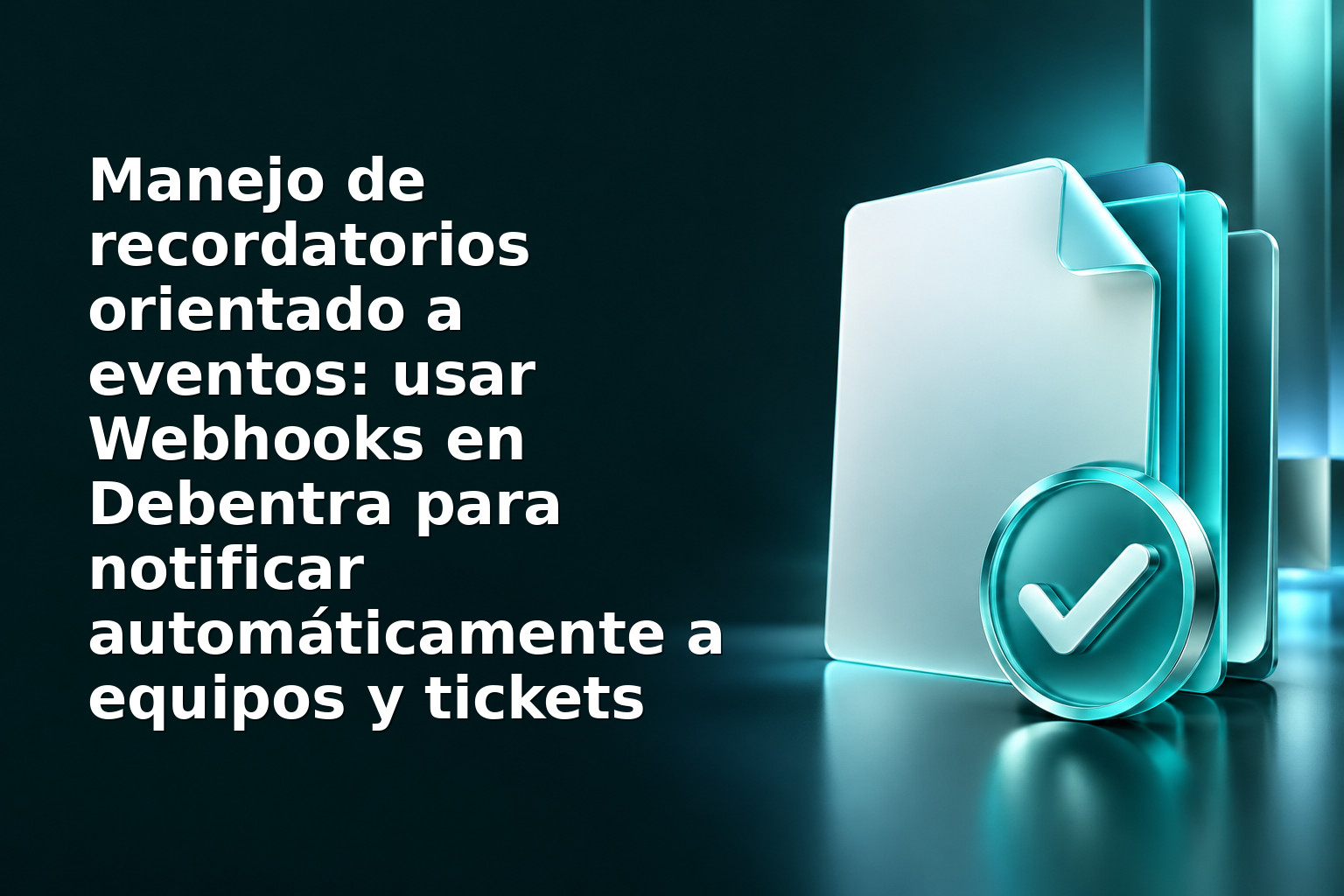 Manejo de recordatorios orientado a eventos: usar Webhooks en Debentra para notificar automáticamente a equipos y tickets
