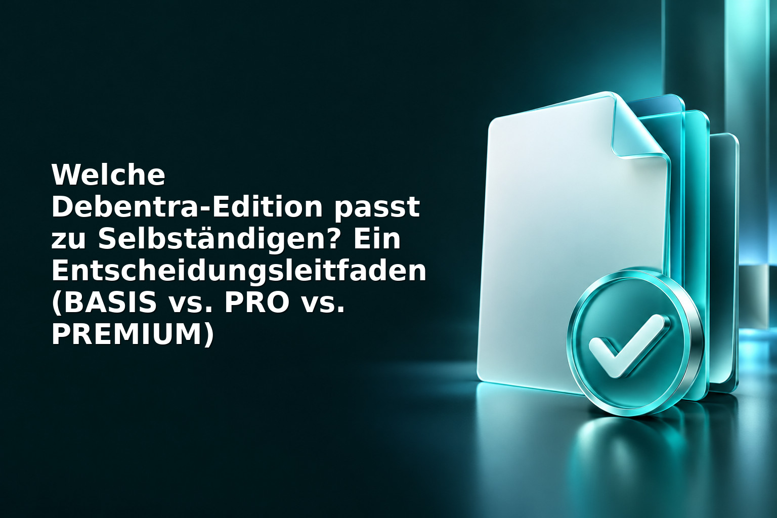 Welche Debentra‑Edition passt zu Selbständigen? Ein Entscheidungsleitfaden (BASIS vs. PRO vs. PREMIUM)