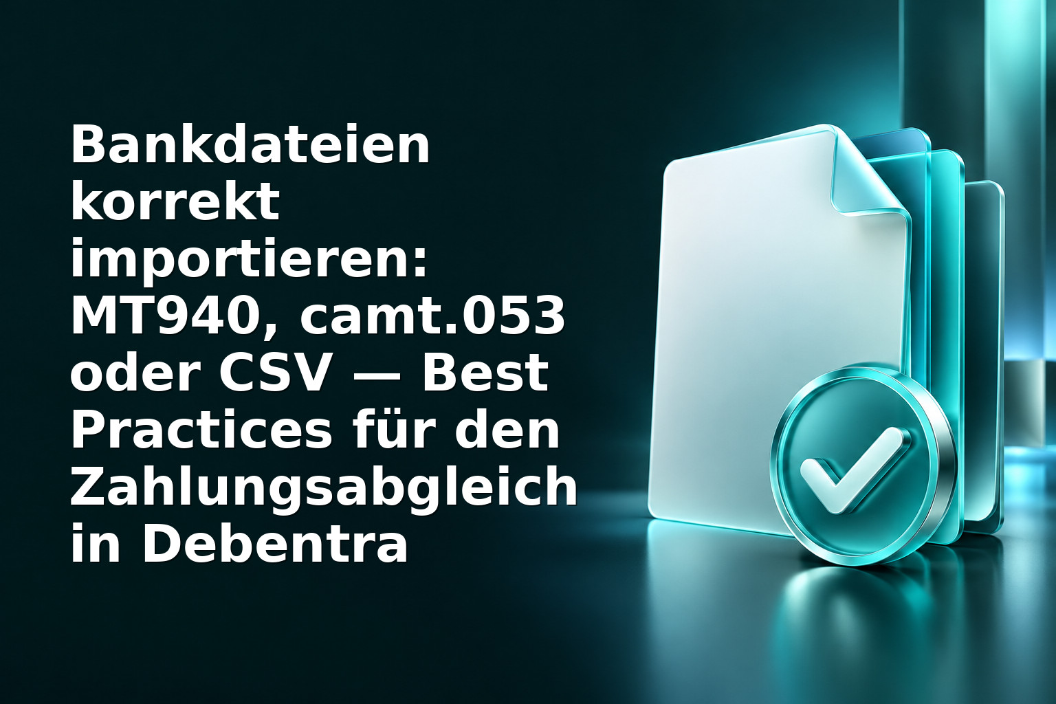 Bankdateien korrekt importieren: MT940, camt.053 oder CSV — Best Practices für den Zahlungsabgleich in Debentra