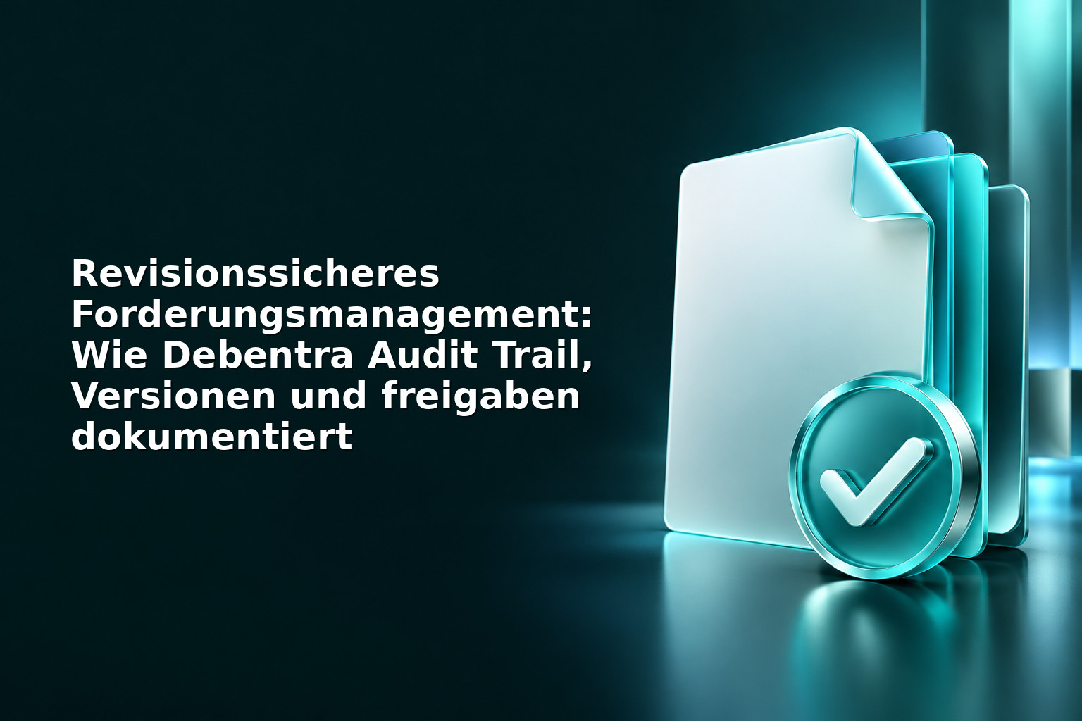 Revisionssicheres Forderungsmanagement: Wie Debentra Audit Trail, Versionen und freigaben dokumentiert
