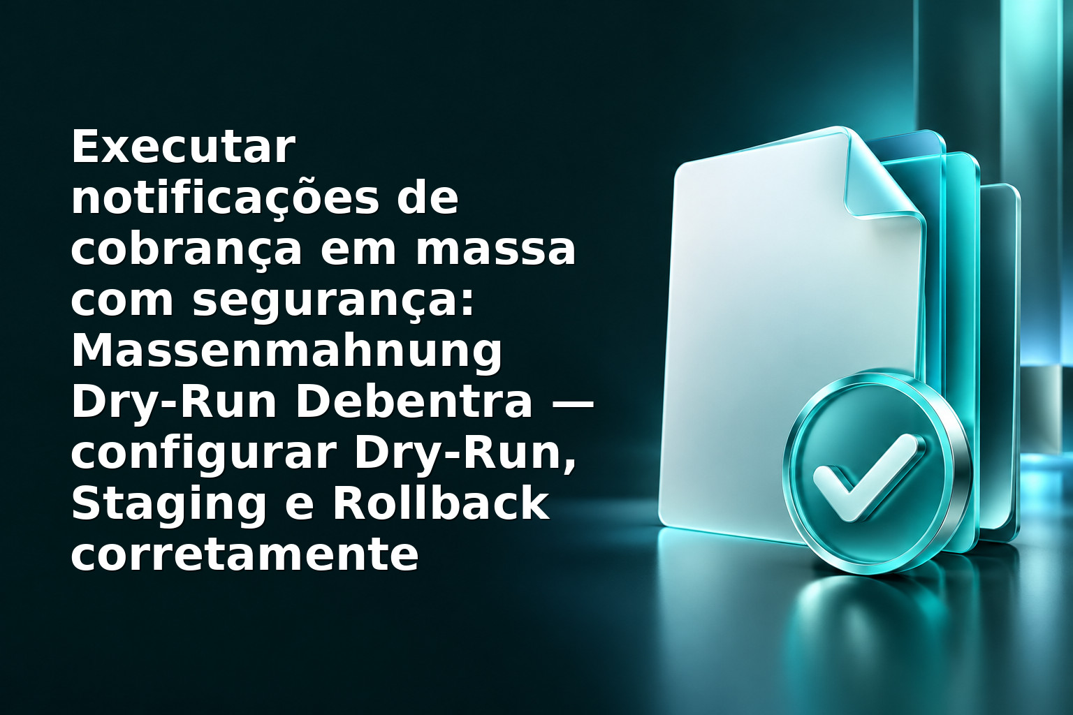 Executar notificações de cobrança em massa com segurança: Massenmahnung Dry‑Run Debentra — configurar Dry‑Run, Staging e Rollback corretamente
