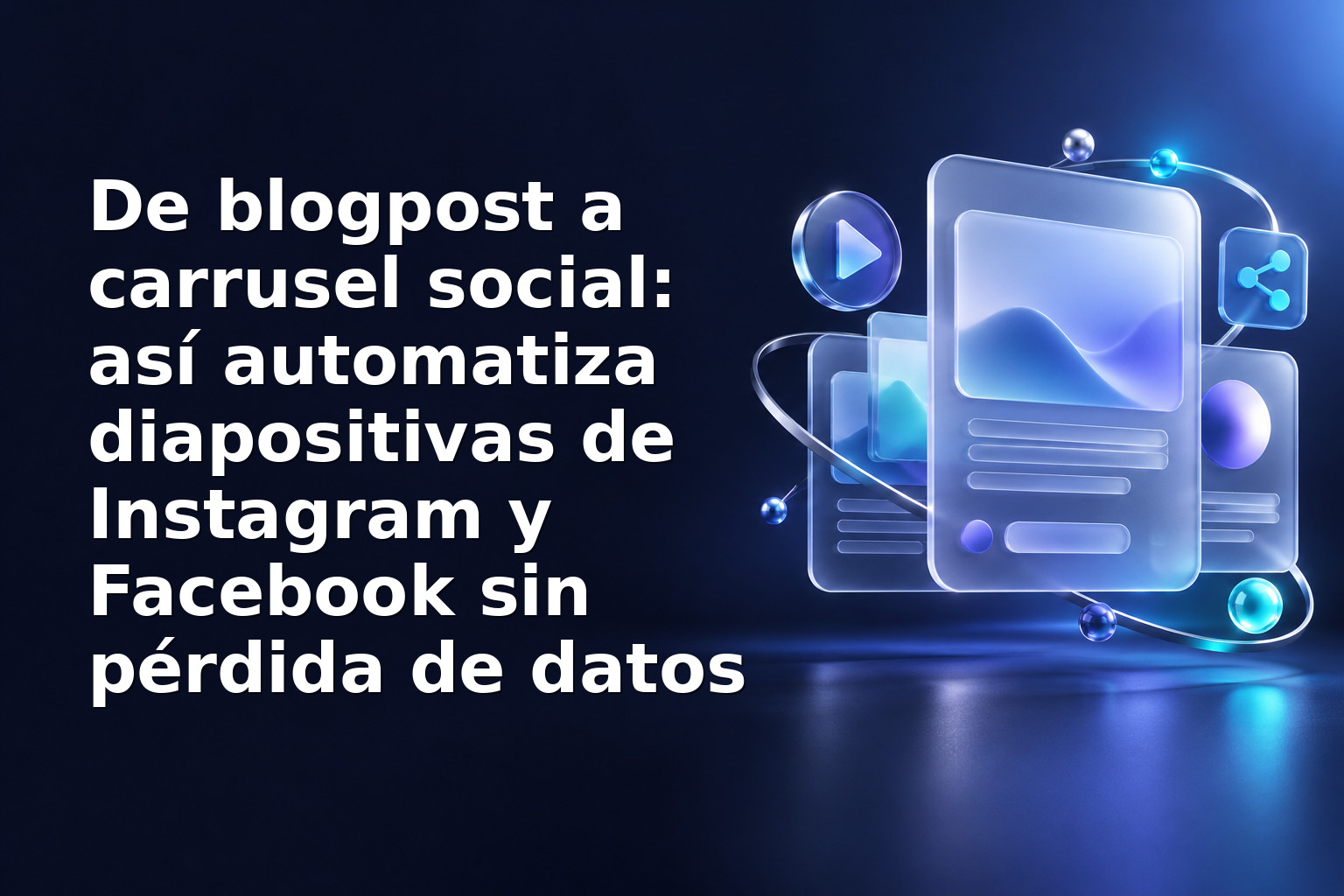 De blogpost a carrusel social: así automatiza diapositivas de Instagram y Facebook sin pérdida de datos