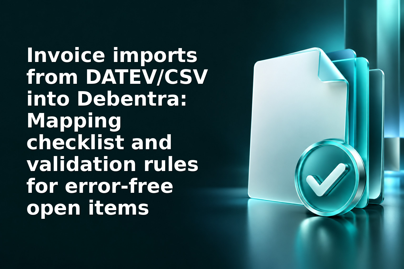 Invoice imports from DATEV/CSV into Debentra: Mapping checklist and validation rules for error-free open items