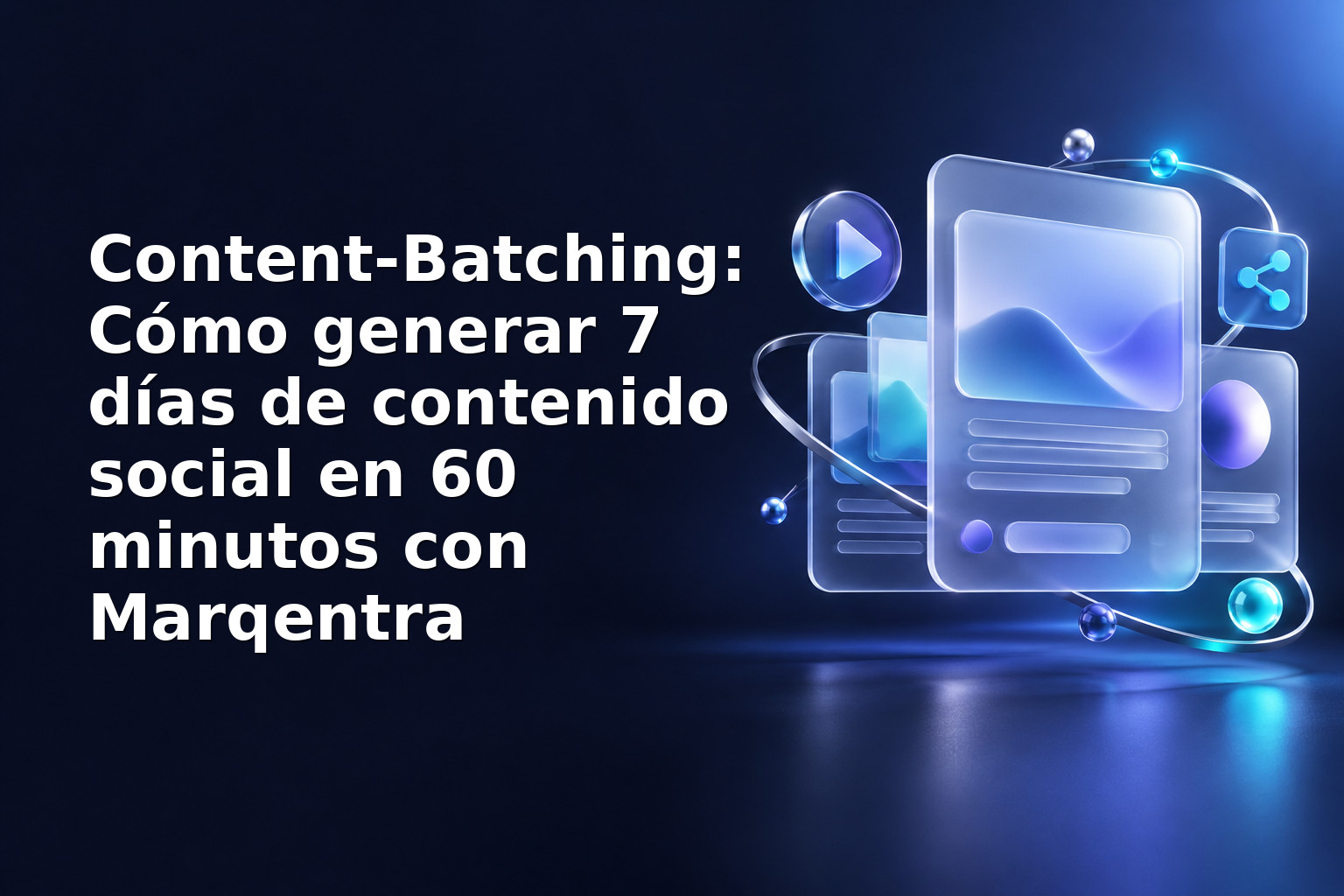 Content‑Batching: Cómo generar 7 días de contenido social en 60 minutos con Marqentra