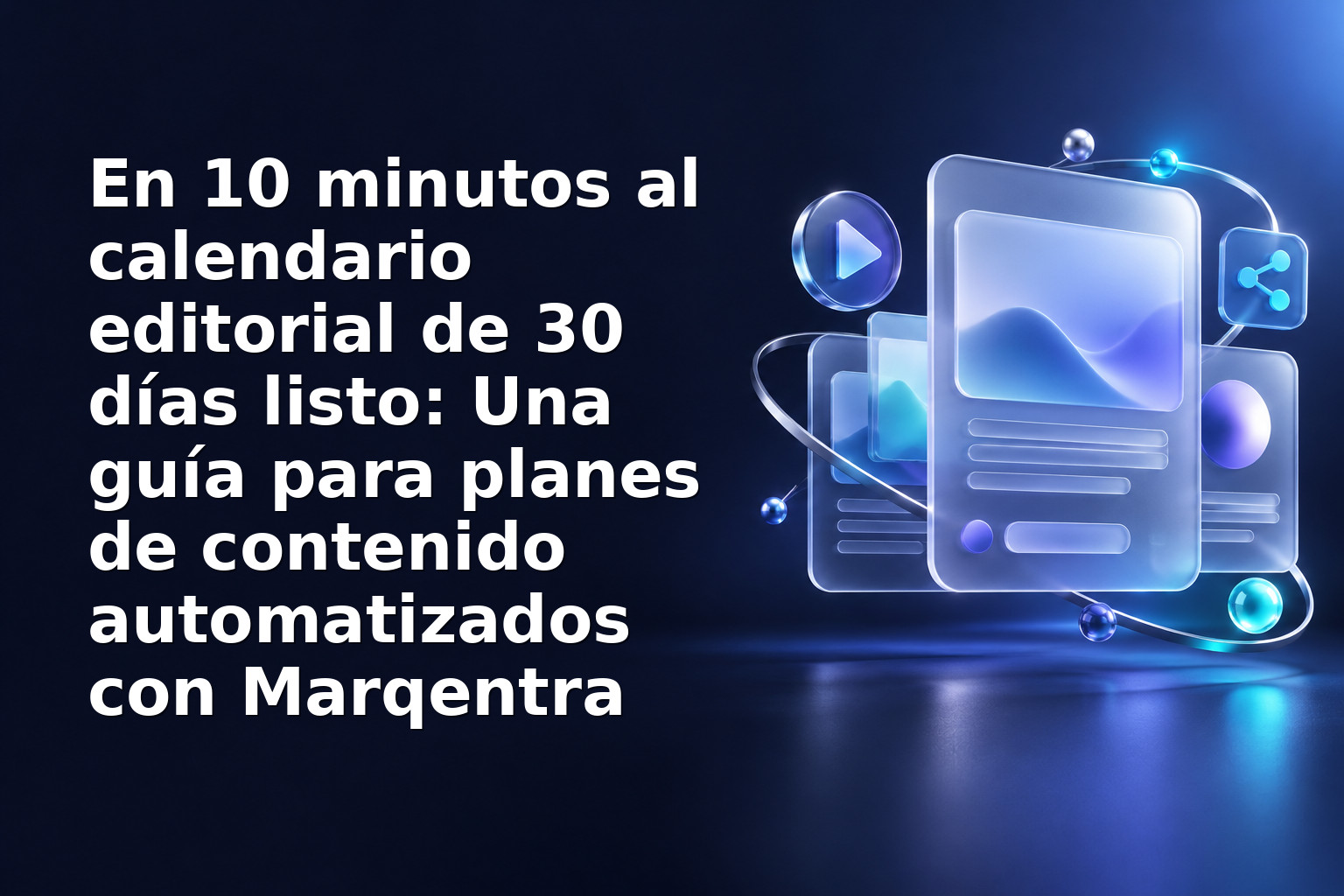 En 10 minutos al calendario editorial de 30 días listo: Una guía para planes de contenido automatizados con Marqentra