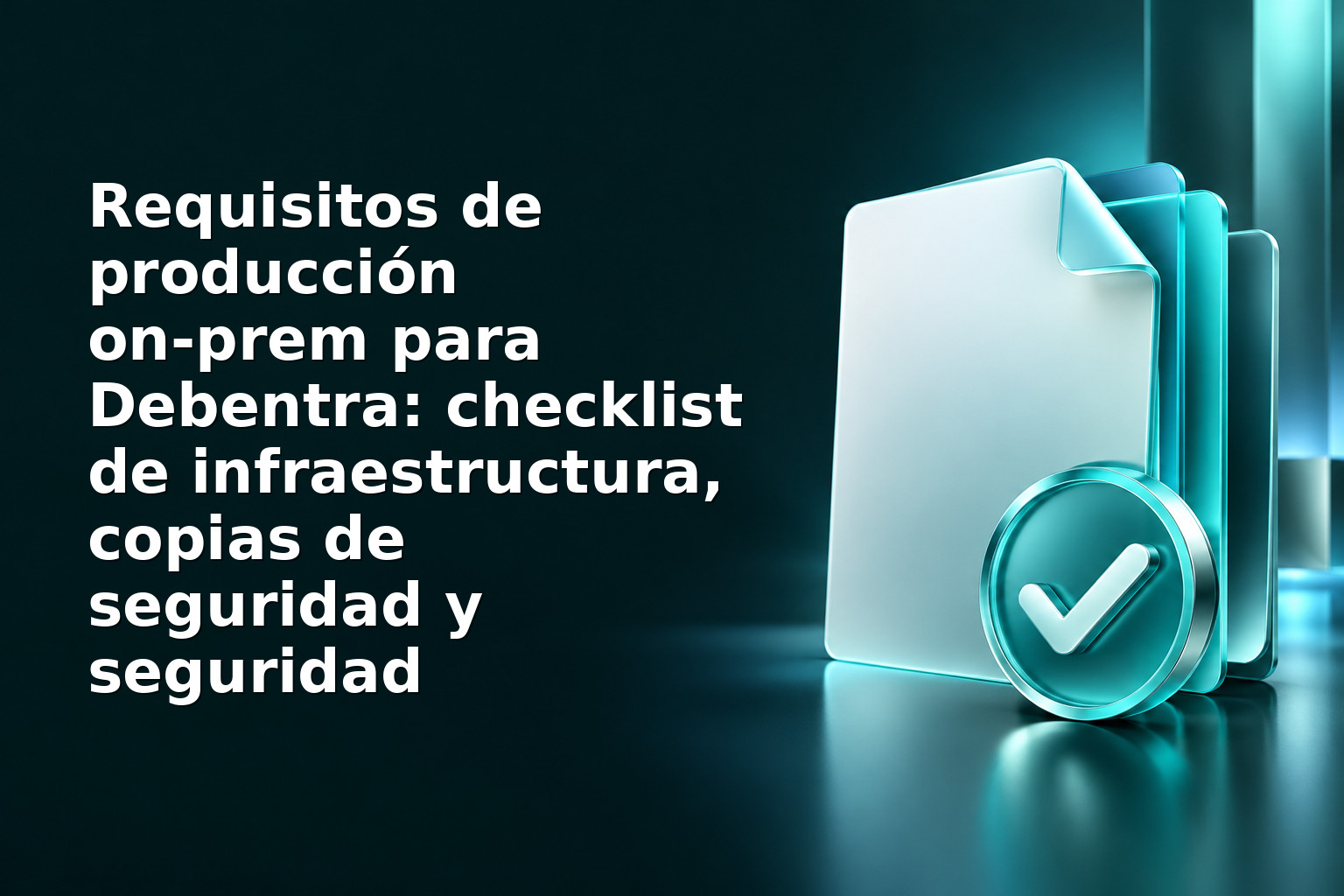 Requisitos de producción on‑prem para Debentra: checklist de infraestructura, copias de seguridad y seguridad