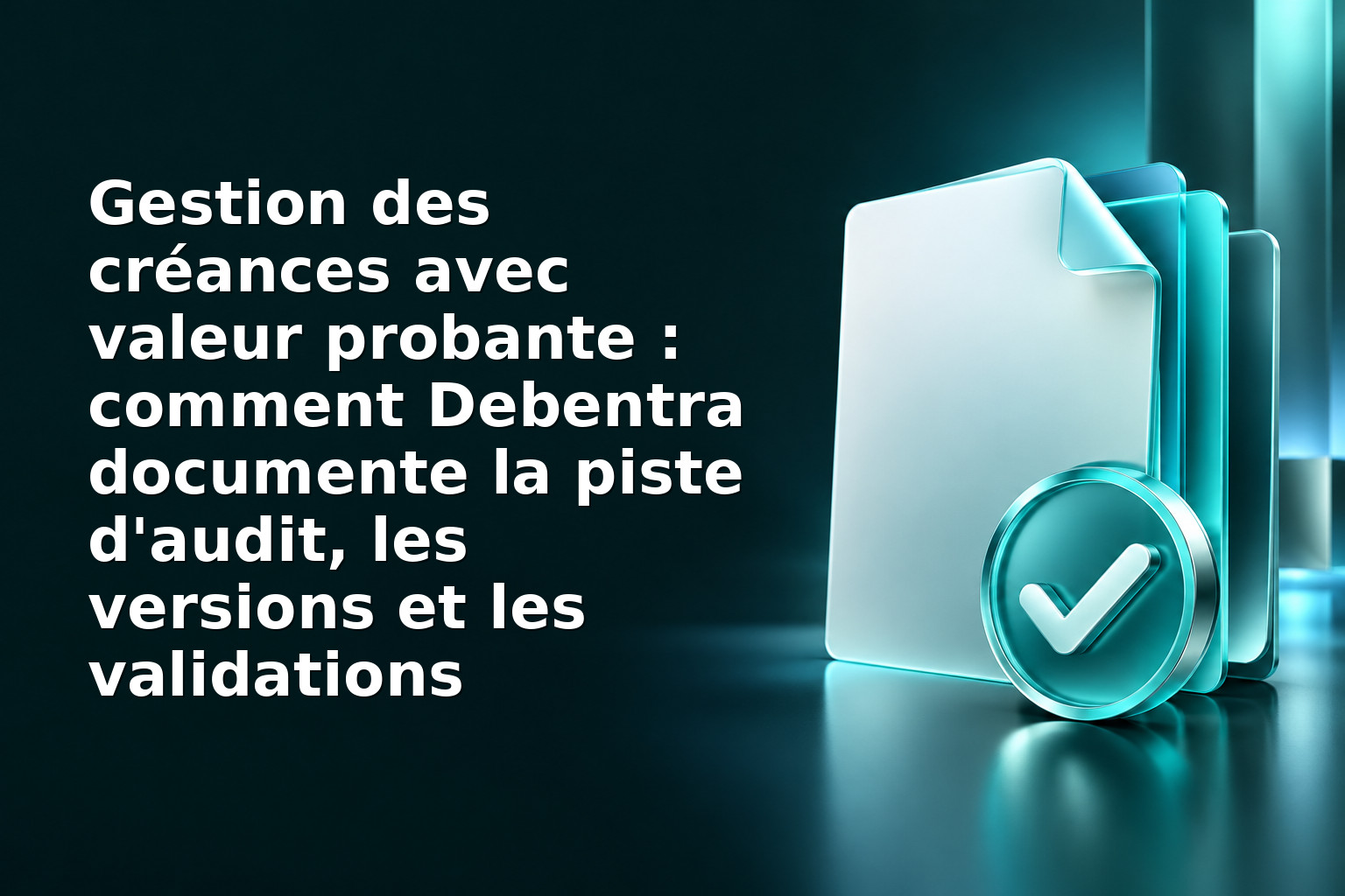 Gestion des créances avec valeur probante : comment Debentra documente la piste d'audit, les versions et les validations