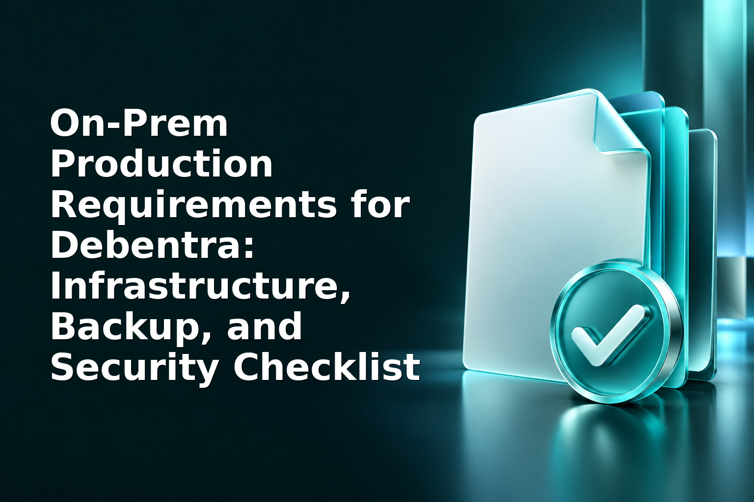 On‑Prem Production Requirements for Debentra: Infrastructure, Backup, and Security Checklist