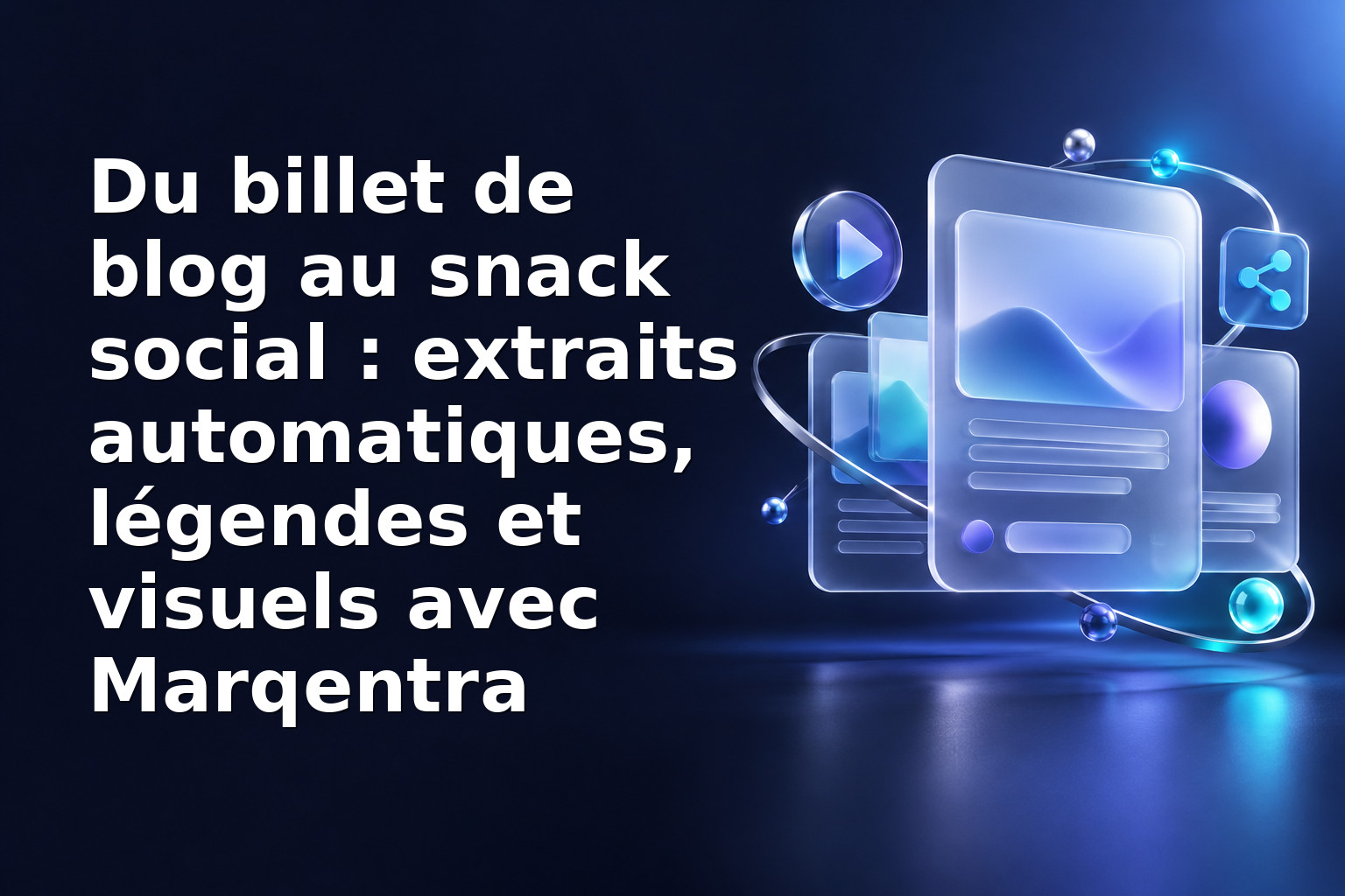 Du billet de blog au snack social : extraits automatiques, légendes et visuels avec Marqentra