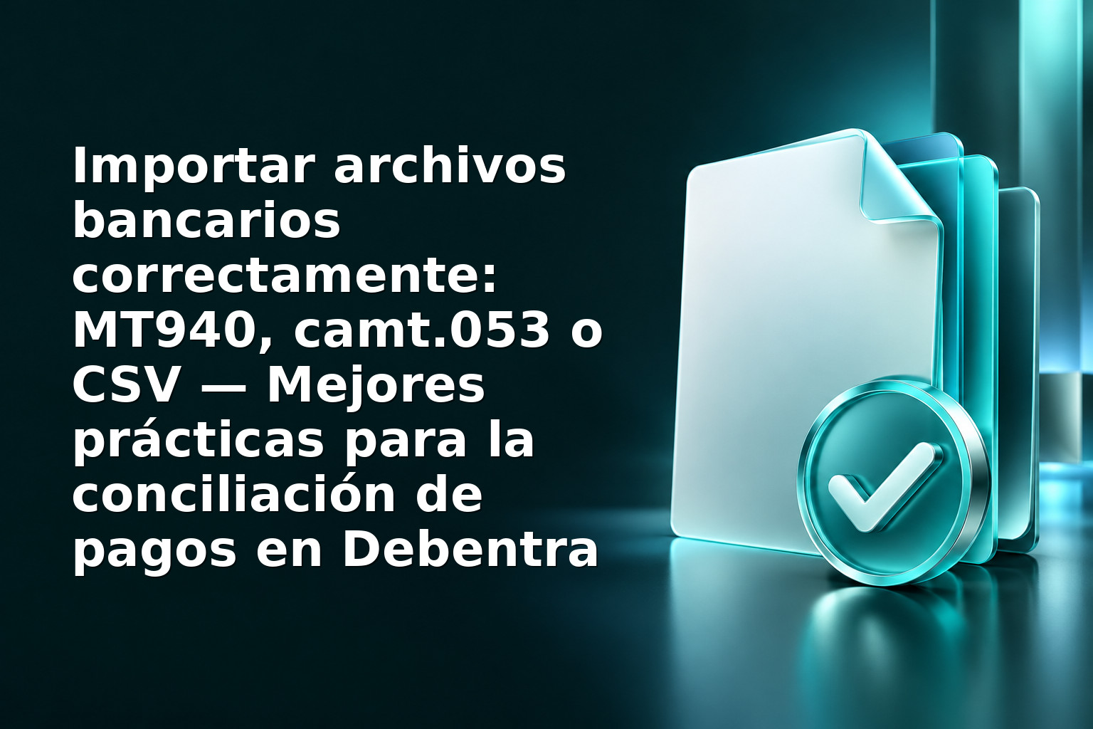 Importar archivos bancarios correctamente: MT940, camt.053 o CSV — Mejores prácticas para la conciliación de pagos en Debentra