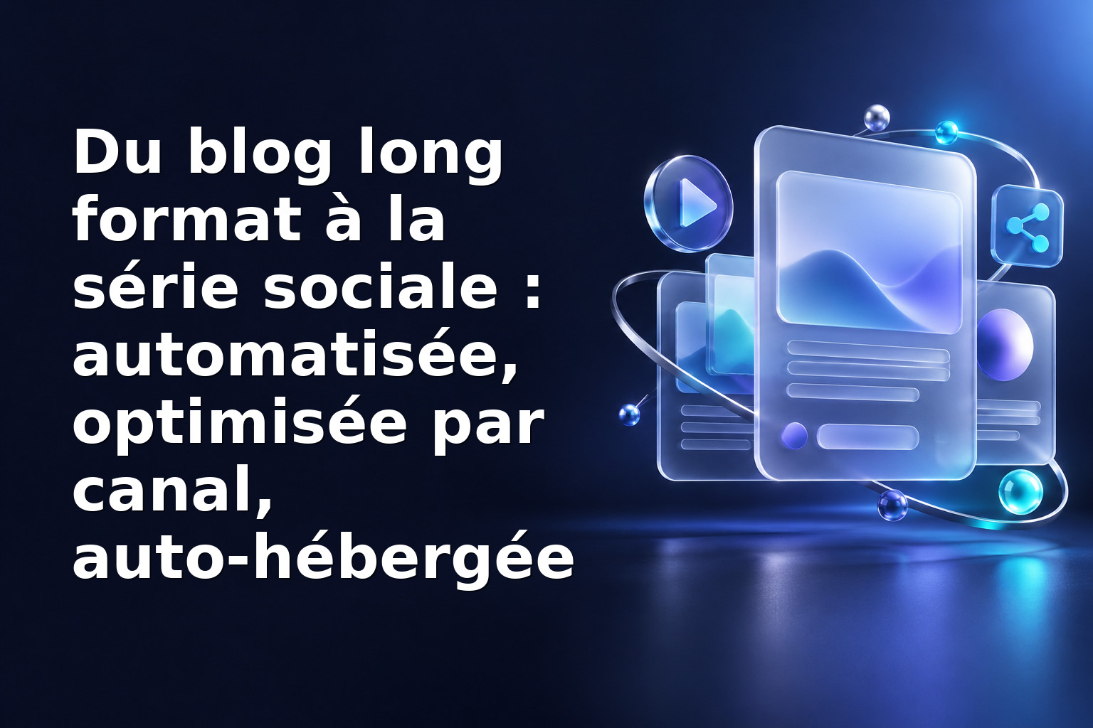 Du blog long format à la série sociale : automatisée, optimisée par canal, auto‑hébergée