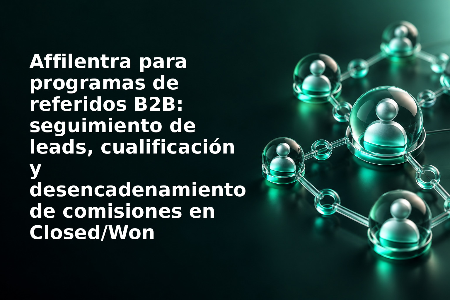 Affilentra para programas de referidos B2B: seguimiento de leads, cualificación y desencadenamiento de comisiones en Closed/Won