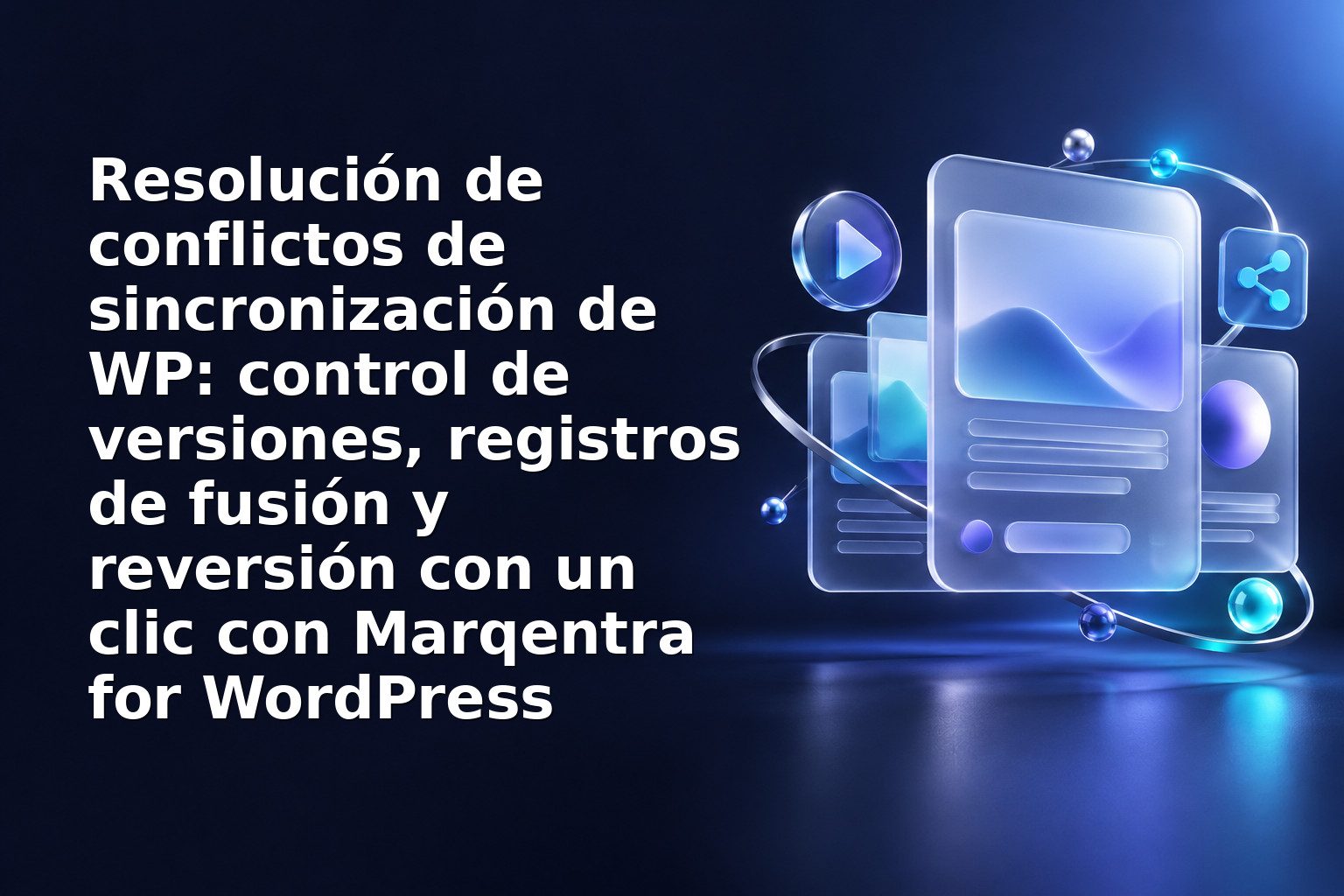 Resolución de conflictos de sincronización de WP: control de versiones, registros de fusión y reversión con un clic con Marqentra for WordPress