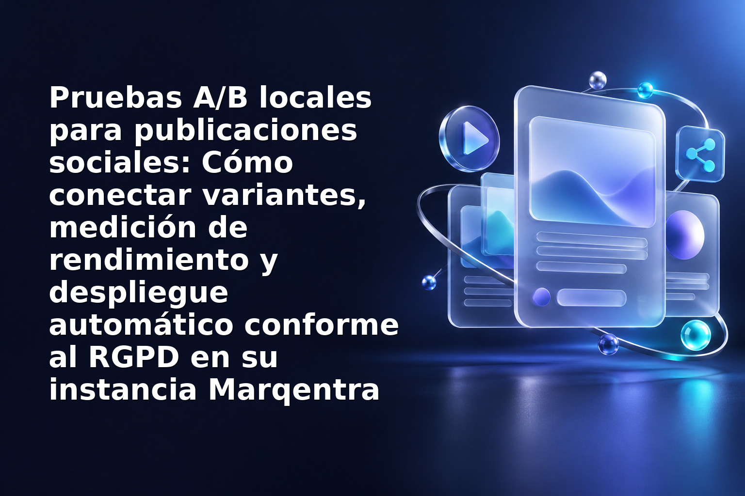 Pruebas A/B locales para publicaciones sociales: Cómo conectar variantes, medición de rendimiento y despliegue automático conforme al RGPD en su instancia Marqentra