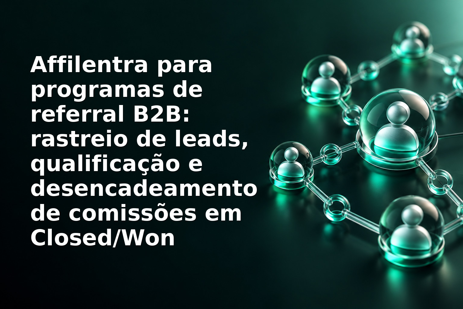 Affilentra para programas de referral B2B: rastreio de leads, qualificação e desencadeamento de comissões em Closed/Won