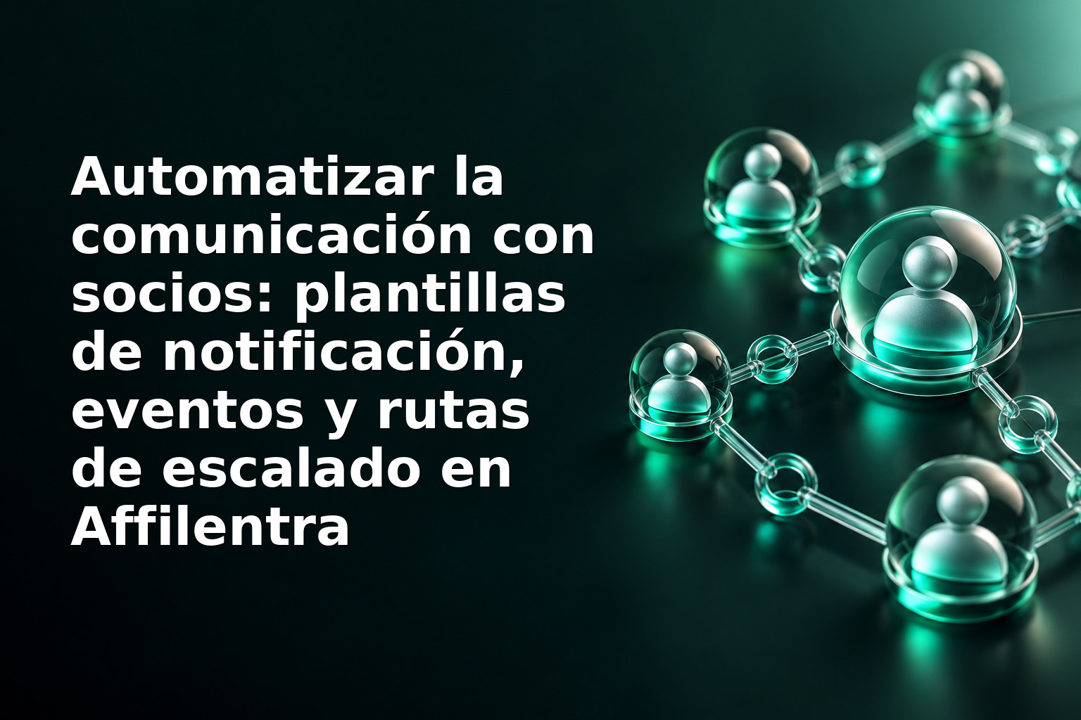 Automatizar la comunicación con socios: plantillas de notificación, eventos y rutas de escalado en Affilentra