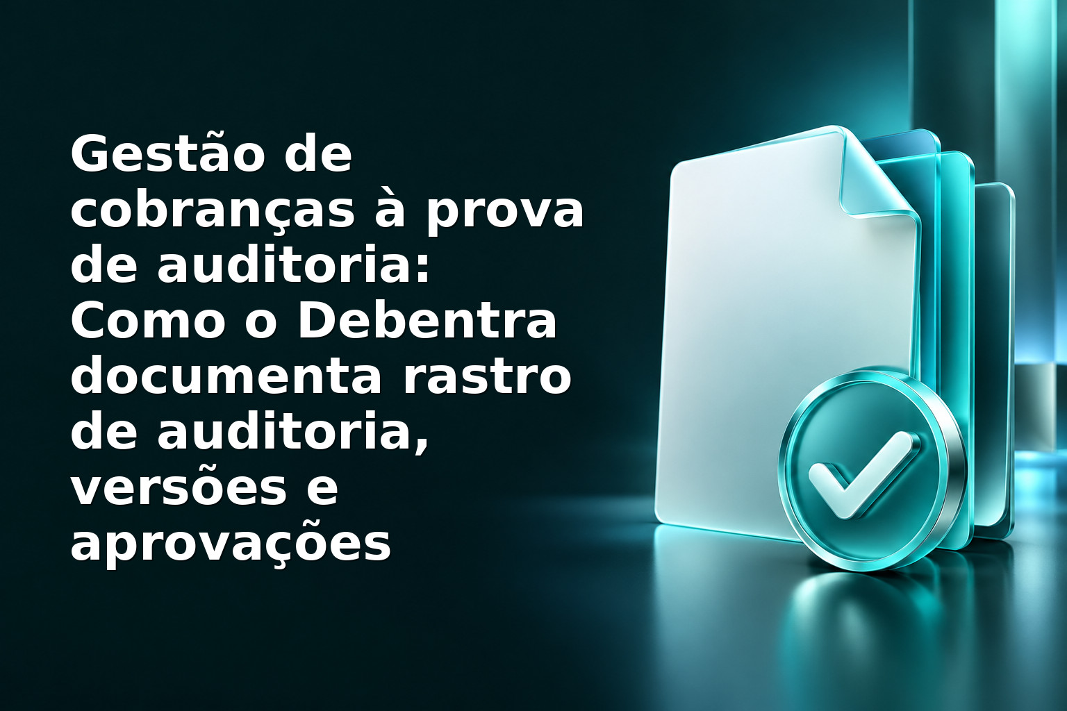 Gestão de cobranças à prova de auditoria: Como o Debentra documenta rastro de auditoria, versões e aprovações
