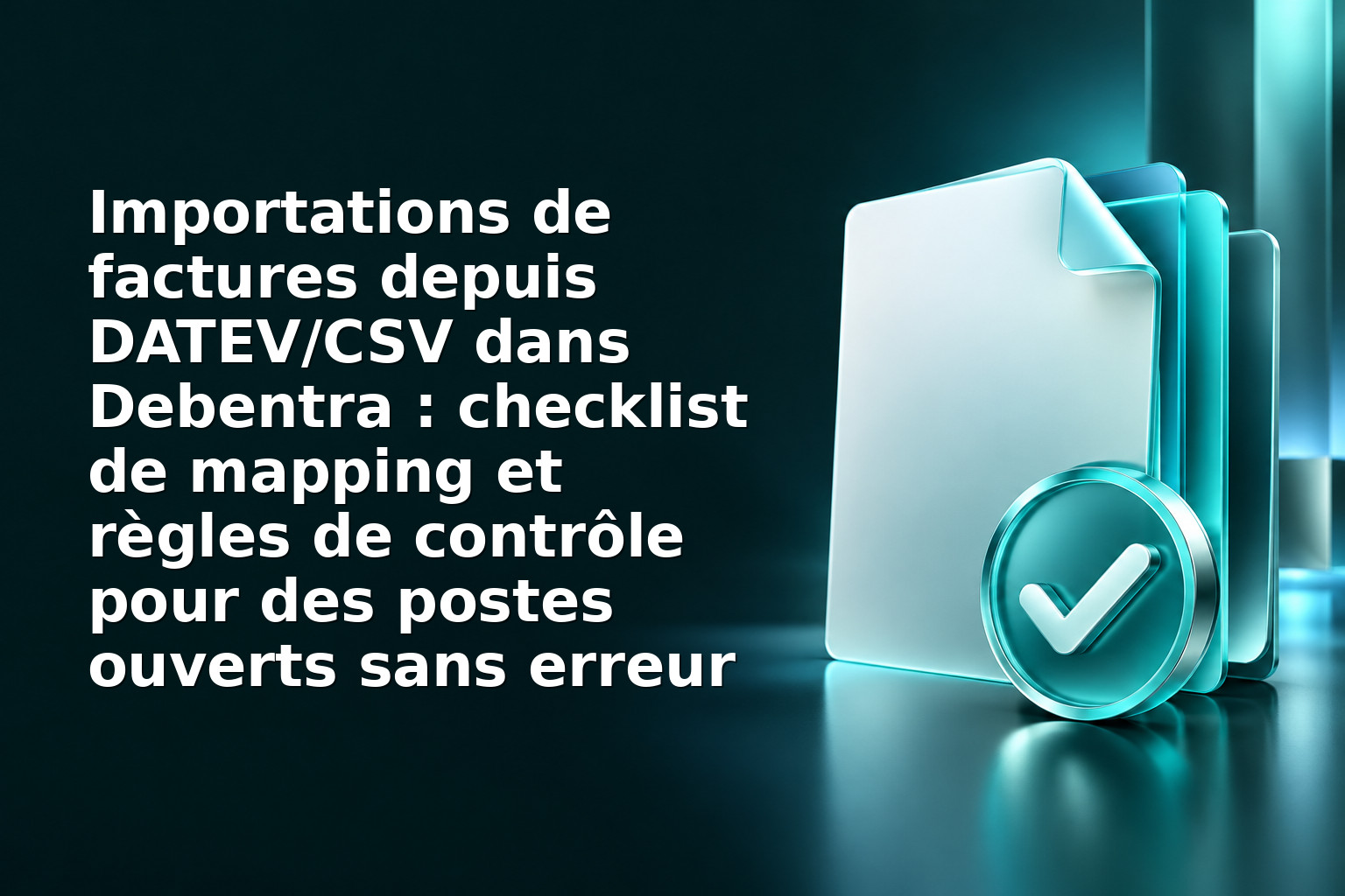 Importations de factures depuis DATEV/CSV dans Debentra : checklist de mapping et règles de contrôle pour des postes ouverts sans erreur