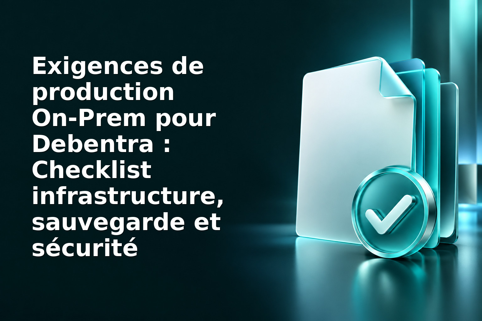 Exigences de production On‑Prem pour Debentra : Checklist infrastructure, sauvegarde et sécurité