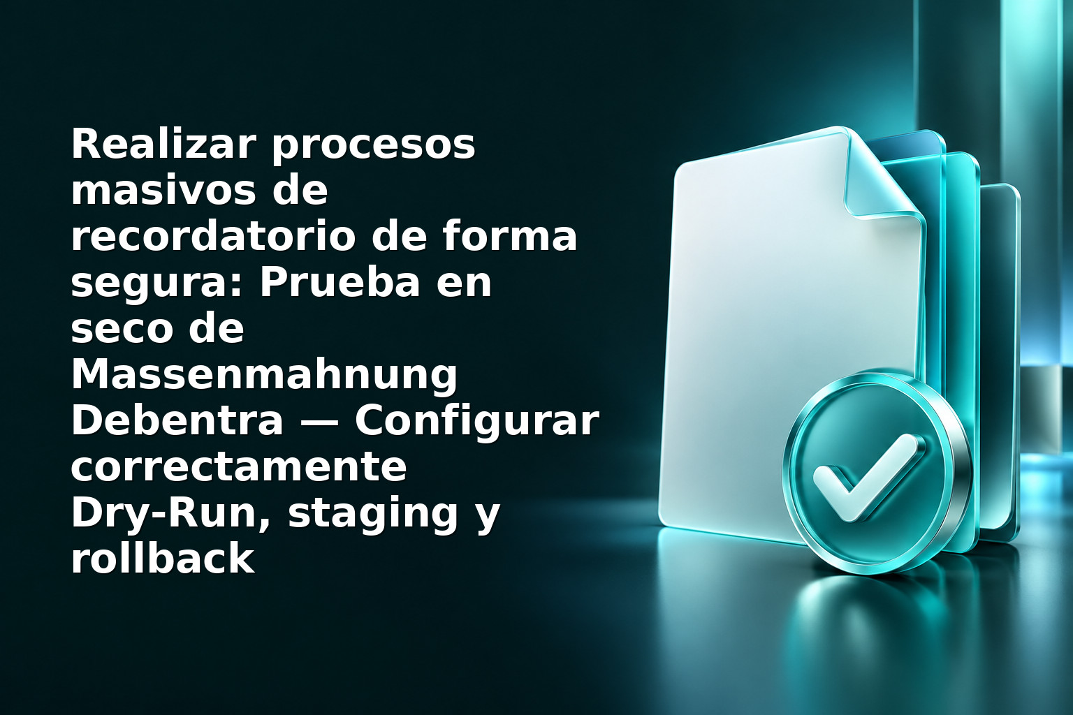 Realizar procesos masivos de recordatorio de forma segura: Prueba en seco de Massenmahnung Debentra — Configurar correctamente Dry‑Run, staging y rollback
